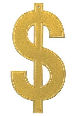 Cutouts - Dollar Sign - Gold Metalic - 16&quot;