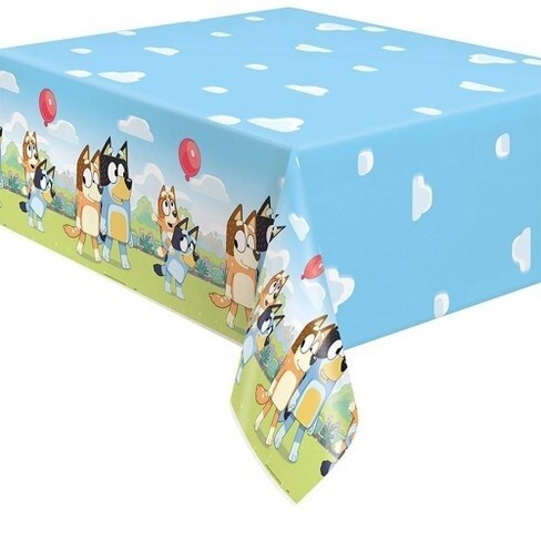 Table Cover - Rectangle -  Bluey - 54&quot;X84&quot; - Plastic
