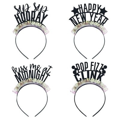 Headbands - Happy New Year - 4 PCS - IRIDES