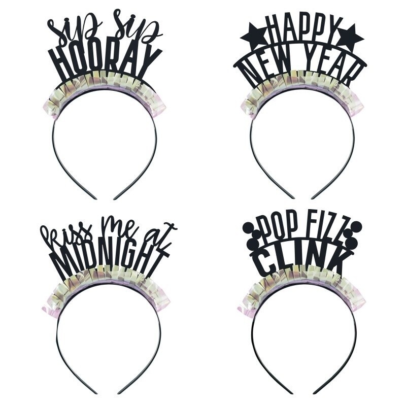 Headbands - Happy New Year - 4 PCS - IRIDES