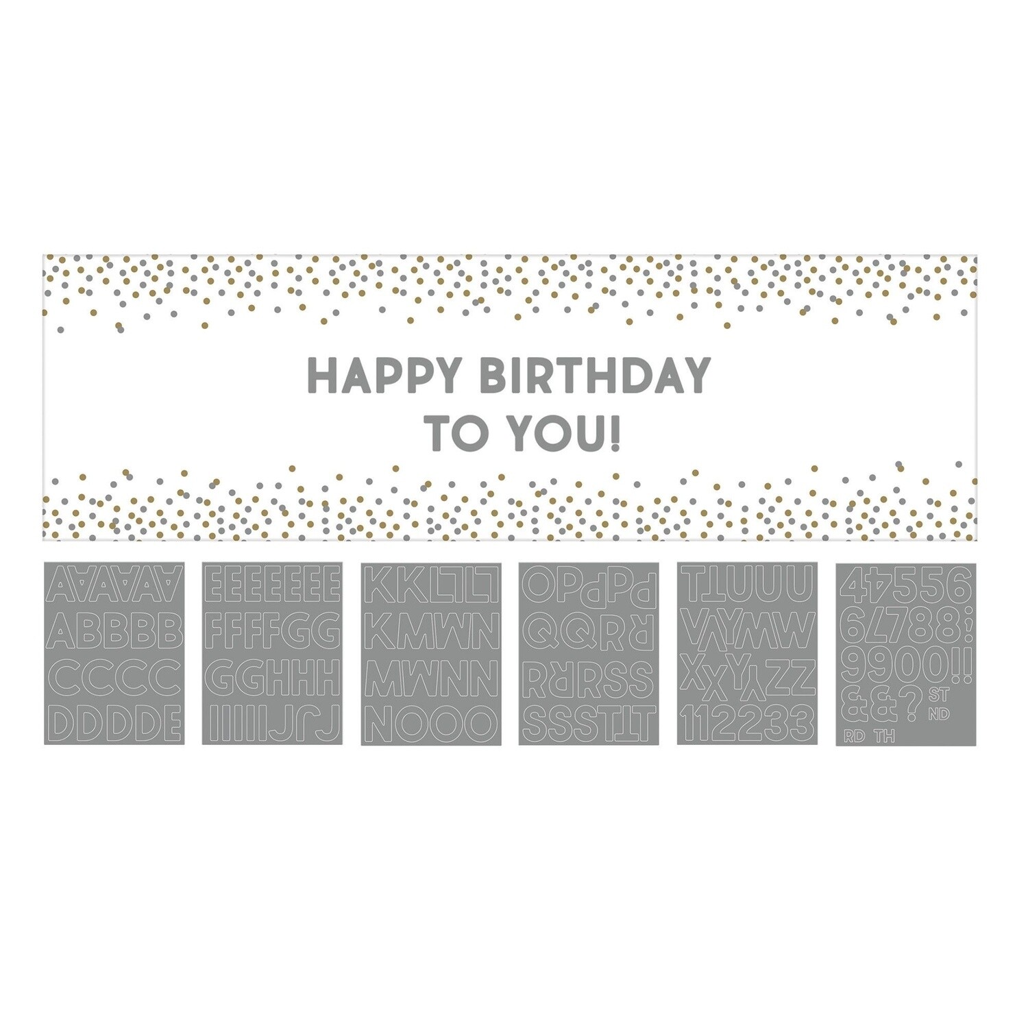 Giant Sign Banner Customizable - Gold/Silver