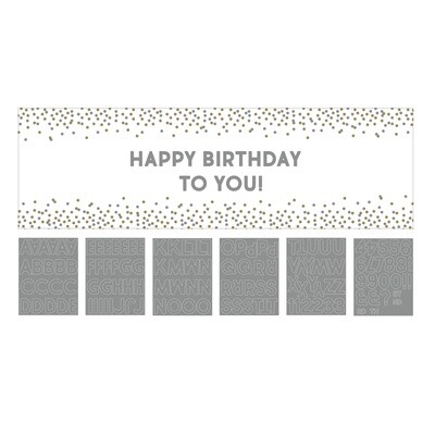 Giant Sign Banner Customizable - Gold/Silver