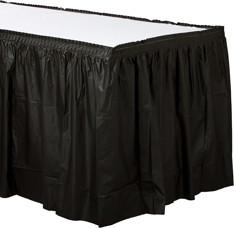 Table Skirt - Black - 1pc