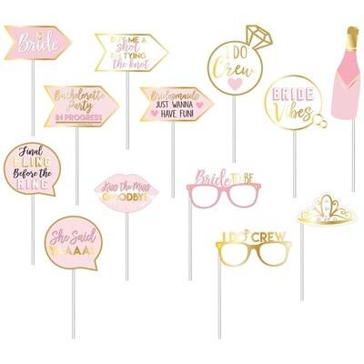 Photo Props - Bride &amp; Bachelorette - 13 PCS