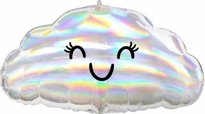 IRIDESCENT CLOUD 18&quot; HOLO SHAPE FOIL BALLOON