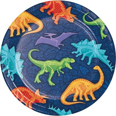Plates - Bev - Dino Dig - 8pkg