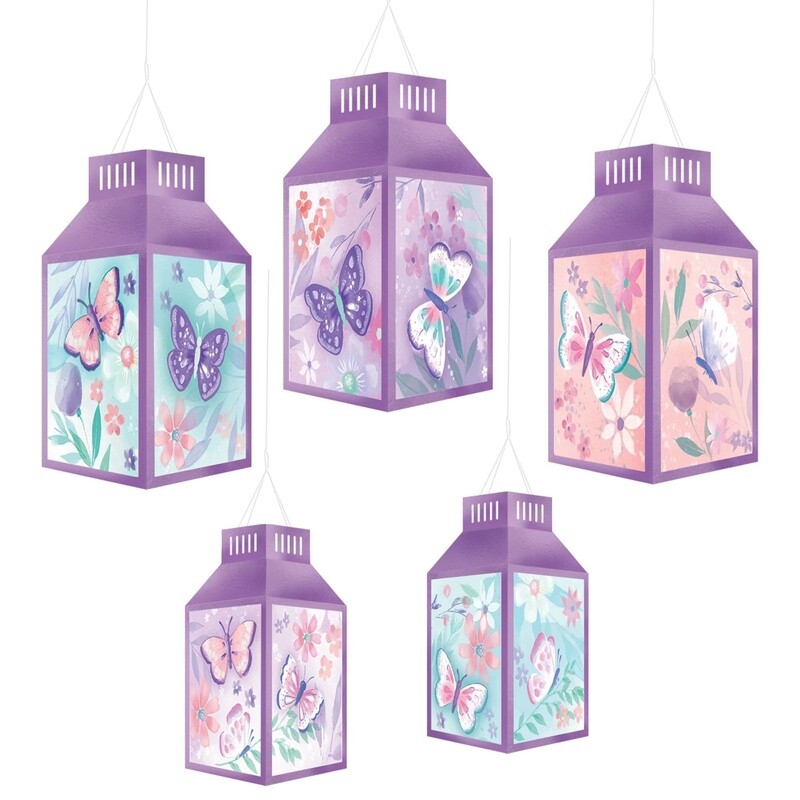 Lanterns - Flutter Butterfly - 5 PK
