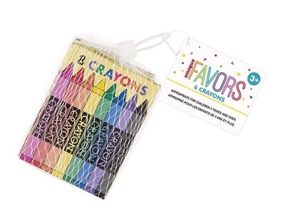 Favors - Crayons - 6 PKG