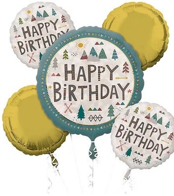 Foil Balloon Bouquet - Wilderness - 5pkg