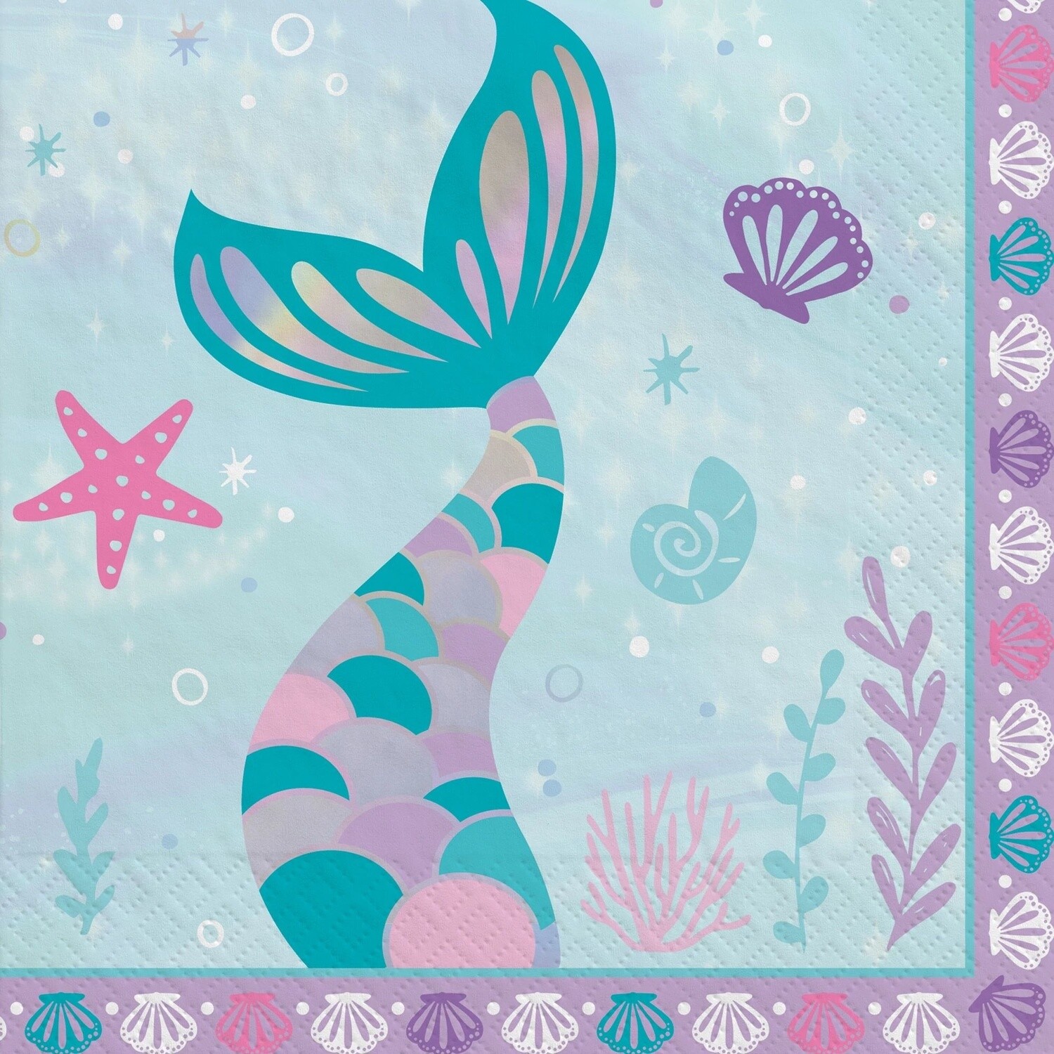 Napkins - LN - Shimmering Mermaid - 16PK