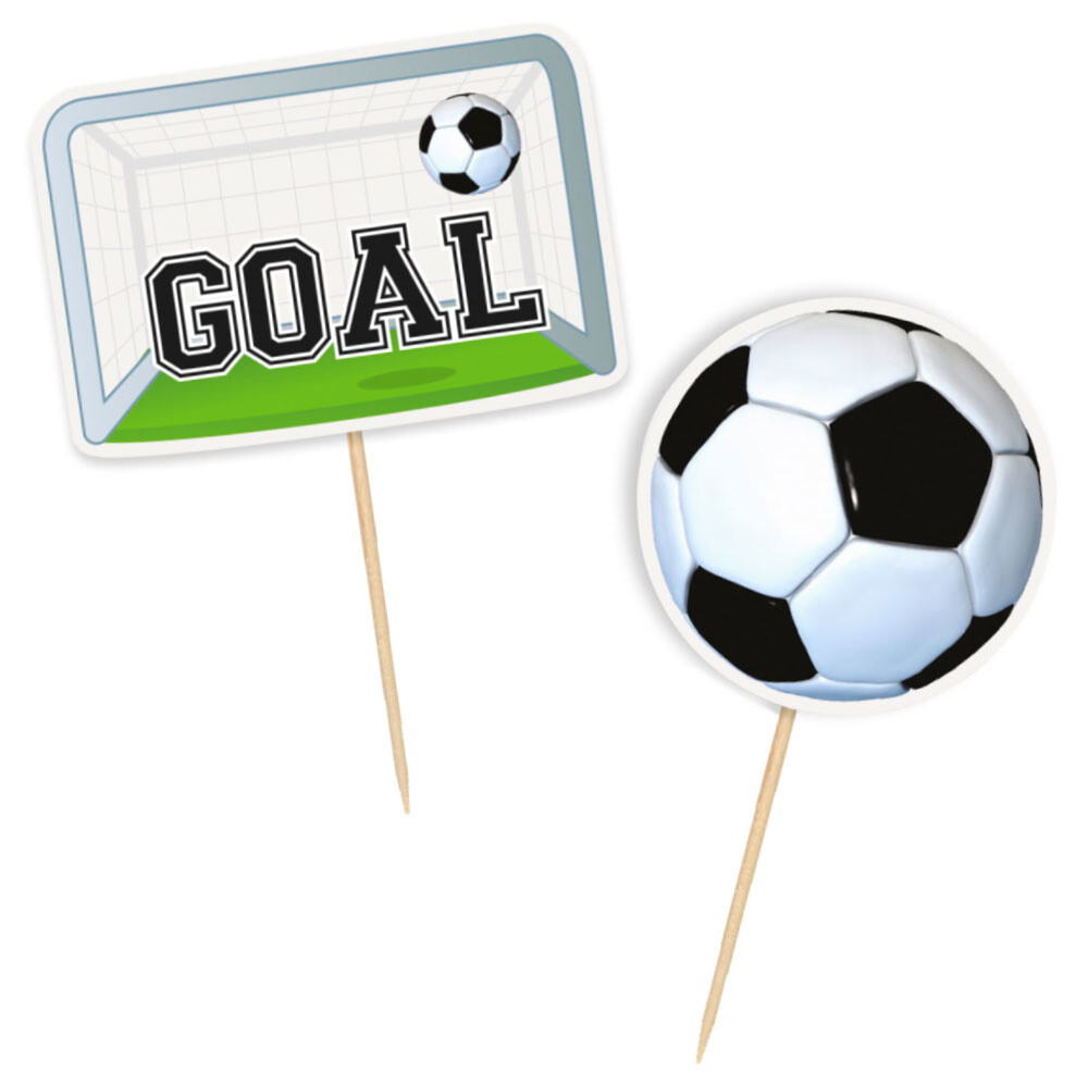 Cupcake Toppers - Soccer - 6pkg