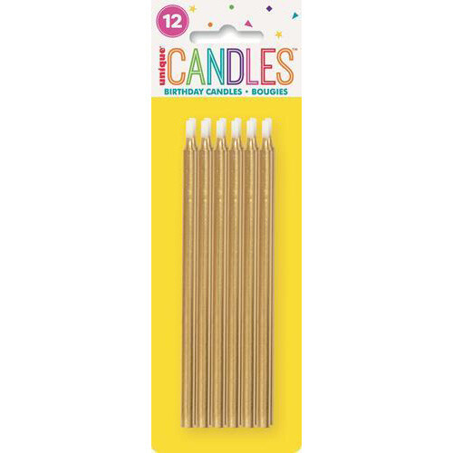 Candle - Gold - 12 Pcs