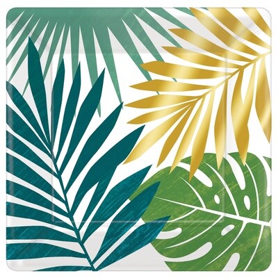 Plates - Bev Key West Metallic Square - 7&quot;