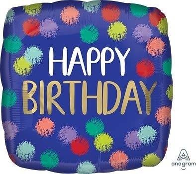 Foil Balloon - BDAY Brushed - 18&quot;