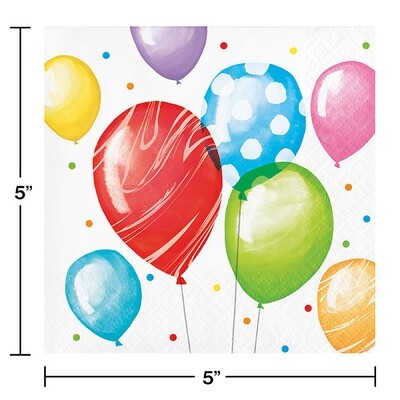 Napkins - Bev - Balloon Bash - 16pkg - 2ply
