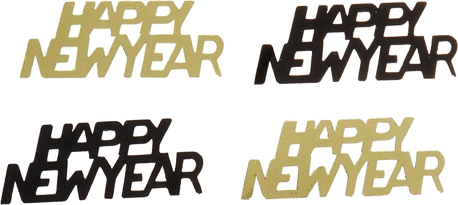 Confetti - New Year - Foil - Gold/ Black - 14g