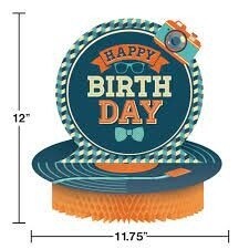 Centerpiece - Hipster  Birthday - 12&quot;X11.7&quot;