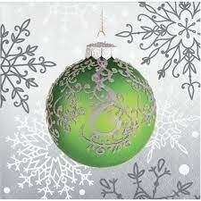 Napkins - BEV - Christmas - Elegant Ornaments - 16PCS - 2 PLY