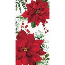 Napkins - Guest Towels - Christmas - Posh Poinsettia - 16PCS - 3 PLY