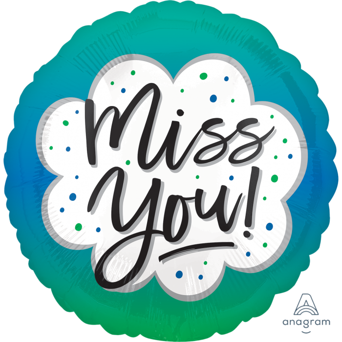Foil balloon - Miss You - 18&quot;