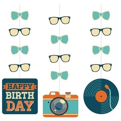 Hanging Cutouts  - Hipstar Birthday - 3 PCS