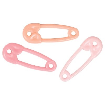 Baby Safety Pins - Pink - 24 PCS