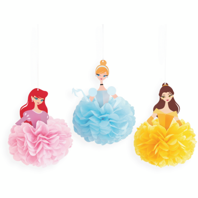 Mini Puff decorations - Disney Princess - 3pkg