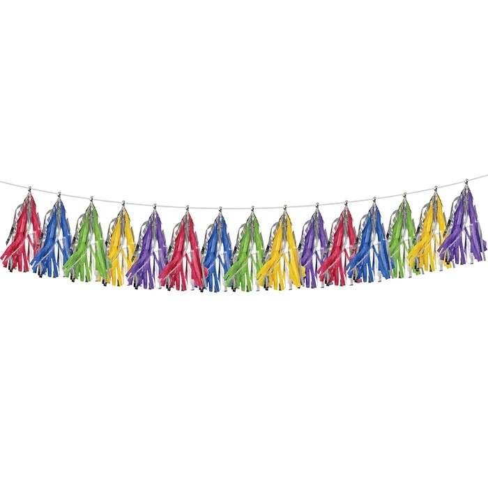 Tissue Garland Kit - 8FT - Multi - Foil &amp; paper