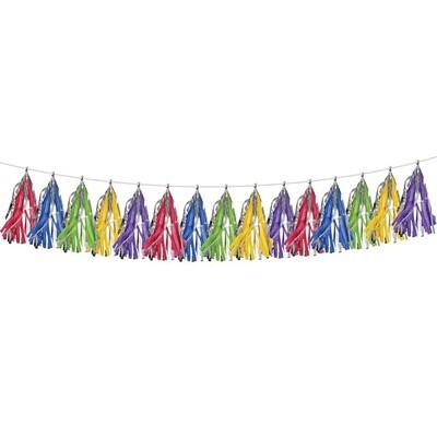 Tissue Garland Kit - 8FT - Multi - Foil &amp; paper