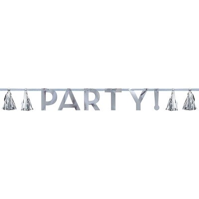Banner - Silver Foil - Party - 1pc