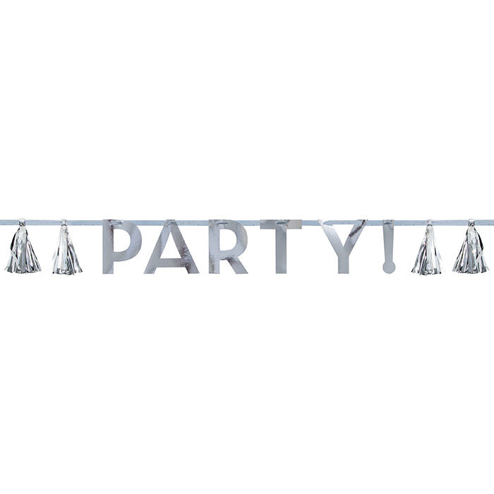 Banner - Silver Foil - Party - 1pc