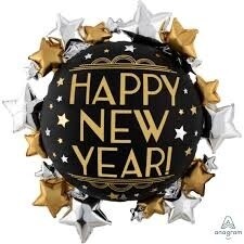 Foil Balloon - New Year - Satin INF - 30&quot;