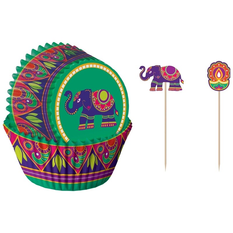 Baking Cups and Picks - Diwali - 48pcs