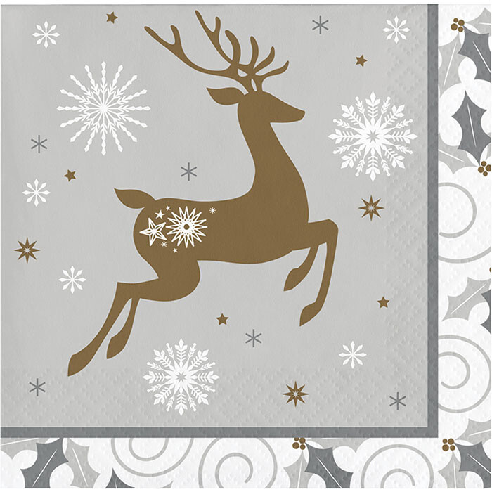 Napkins - LN - Opulent Reindeer - 2ply - 16PK