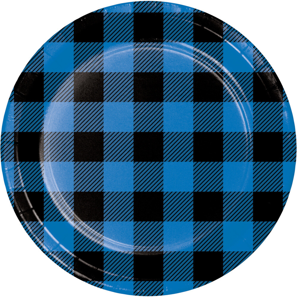 Plates - Bev - Blue Black Buffalo Plaid