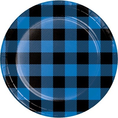 Plates - Bev - Blue Black Buffalo Plaid