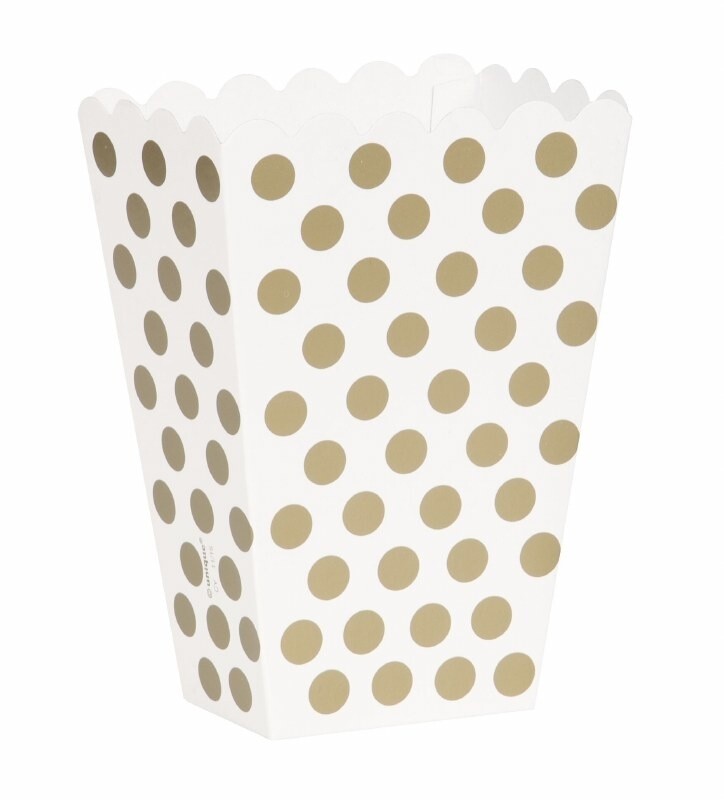 Treat Boxes - Polka Dot Gold - 8ct