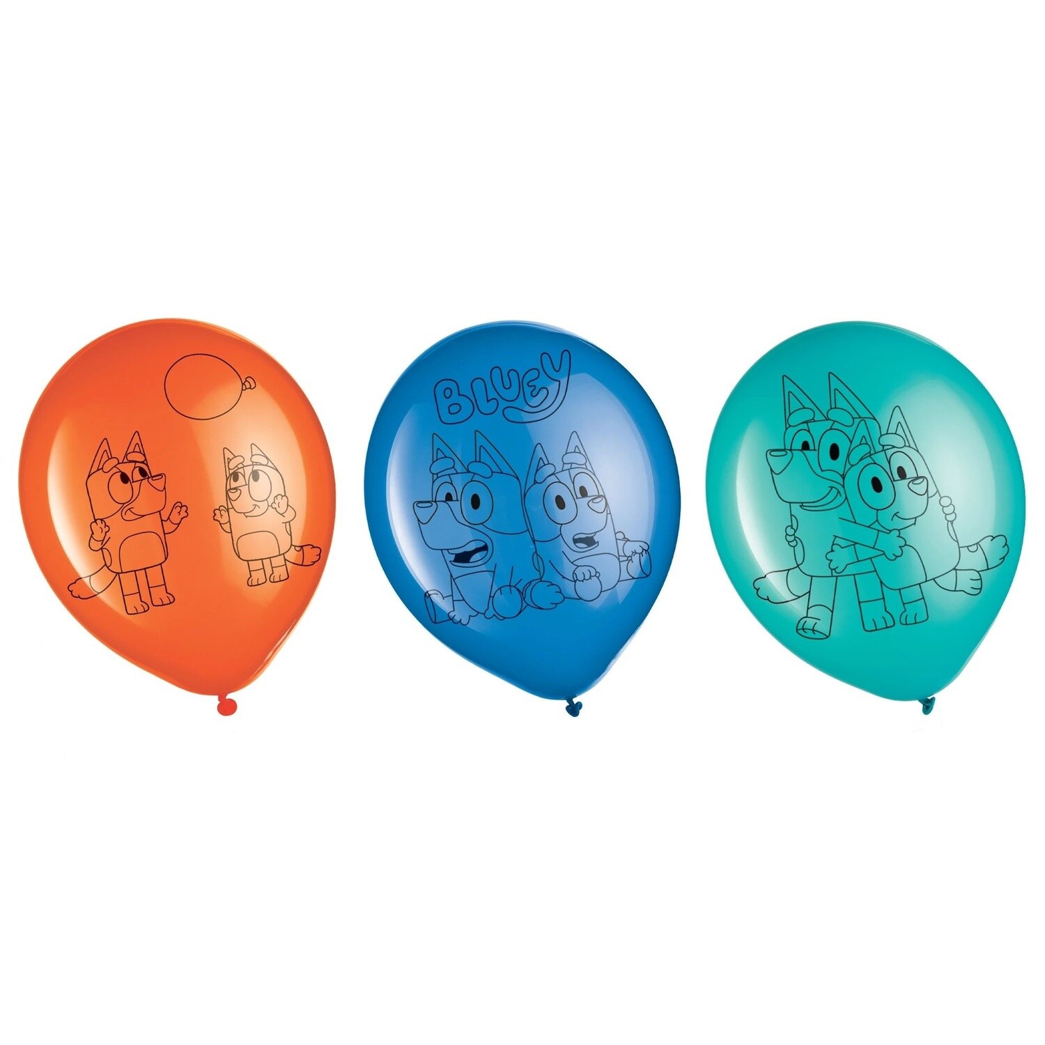 Balloons - Latex - Bluey - 12&quot; - 6 PCS