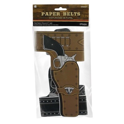 Paper Belts - Western - 8 PCS