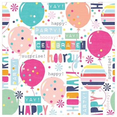Gift Wrap - Balloons - (16ftX30&quot;)