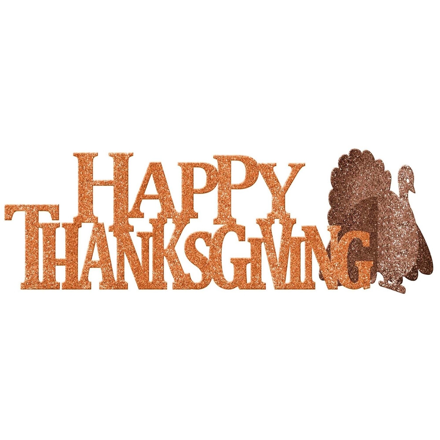 Table Decoration - Glitter - Happy Thanksgiving