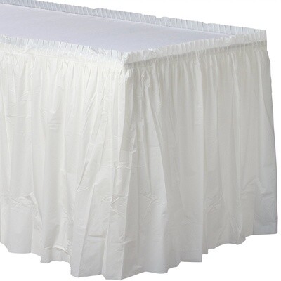 Table Skirt - White - 21FT X 29&quot;
