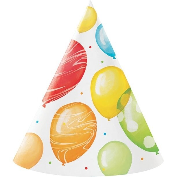 Party Hats - Balloon Blast - 8pkg