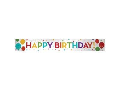 Foil Banner  - Bright HBD - 6ft - 1pc