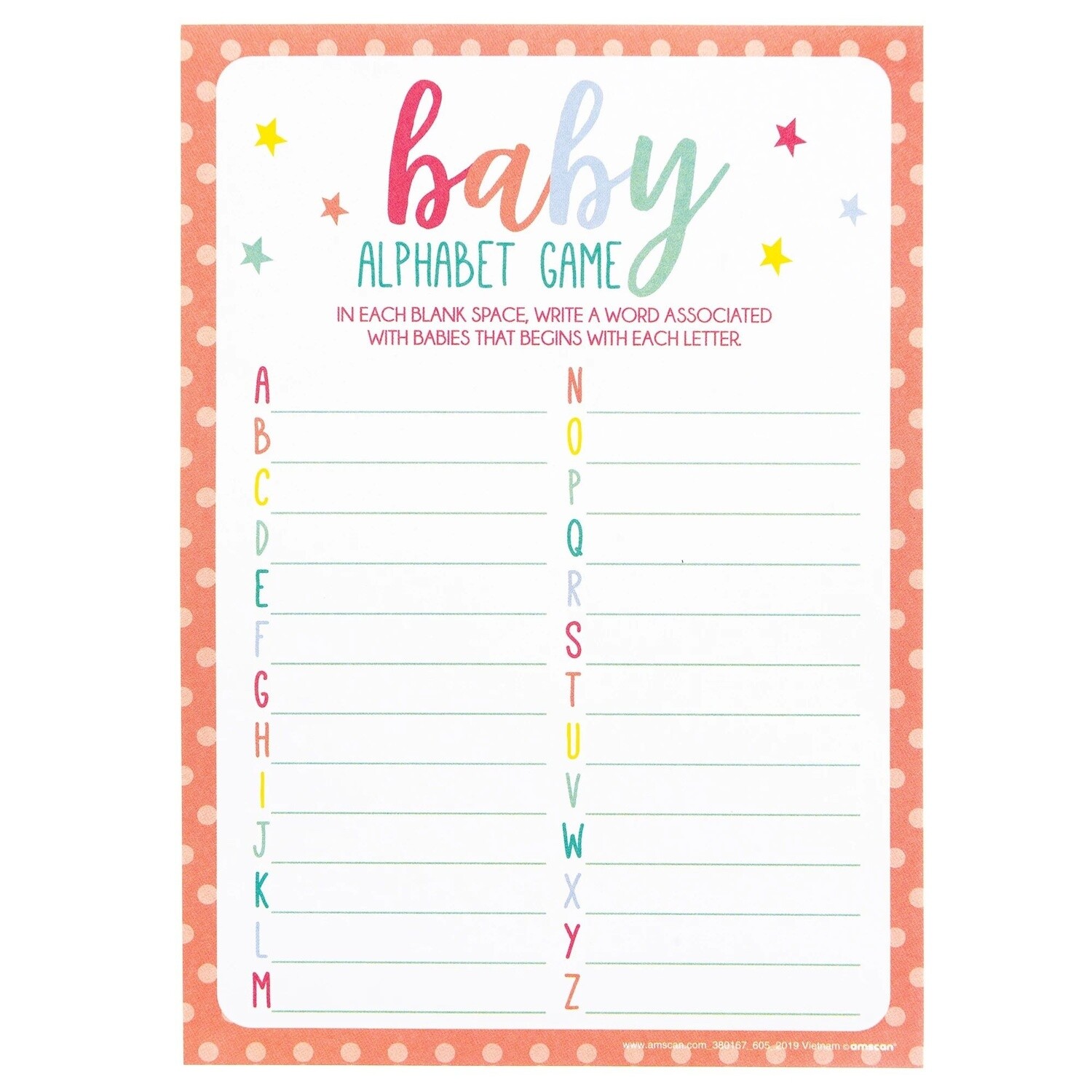 Baby game - A to Z - 24PCS
