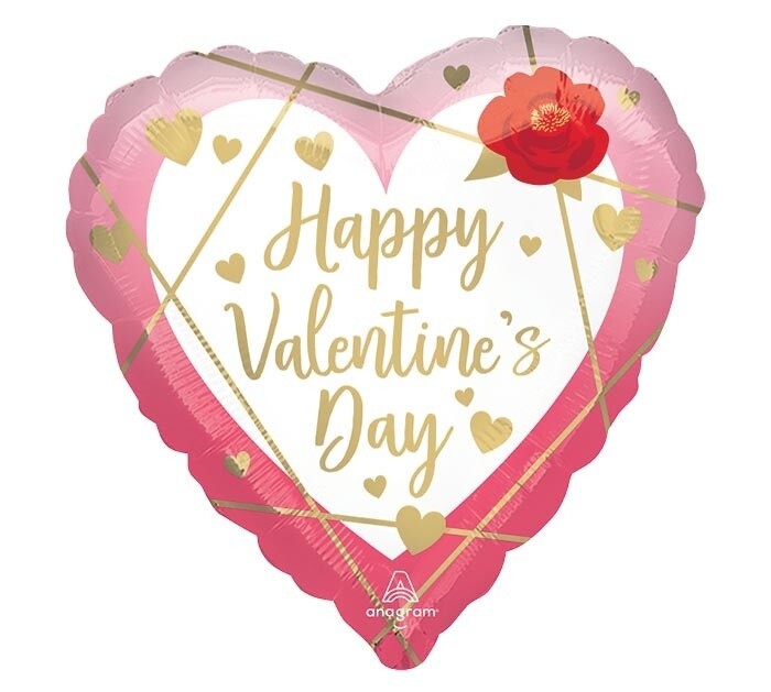 Foil Balloon - Valentine Watercolour