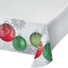 Table Cover - Christmas - Elegant Ornaments - Paper - Rectangle - 54&quot;X102&quot;