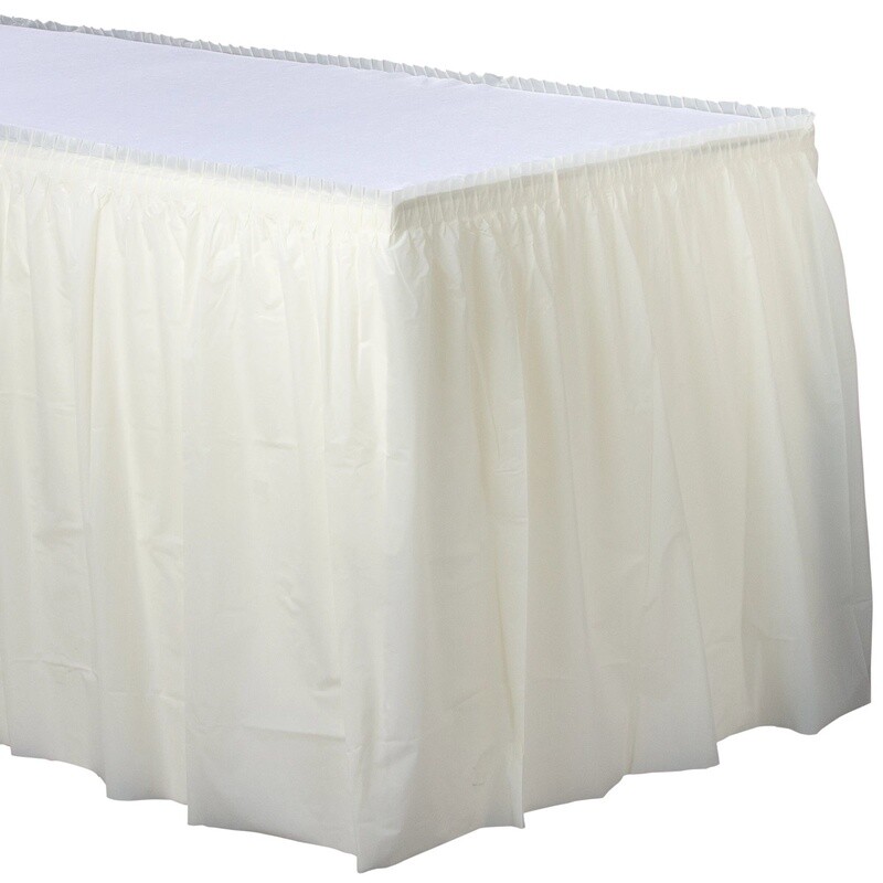 Table Skirt - Vanilla Cream - 21ft x 29&#39;&#39; - 1pc