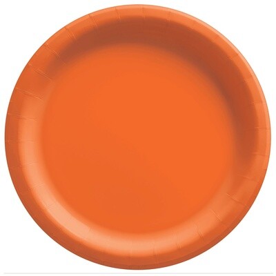 Plates - LN - Orange - 8.5&quot; - Paper - 20PK