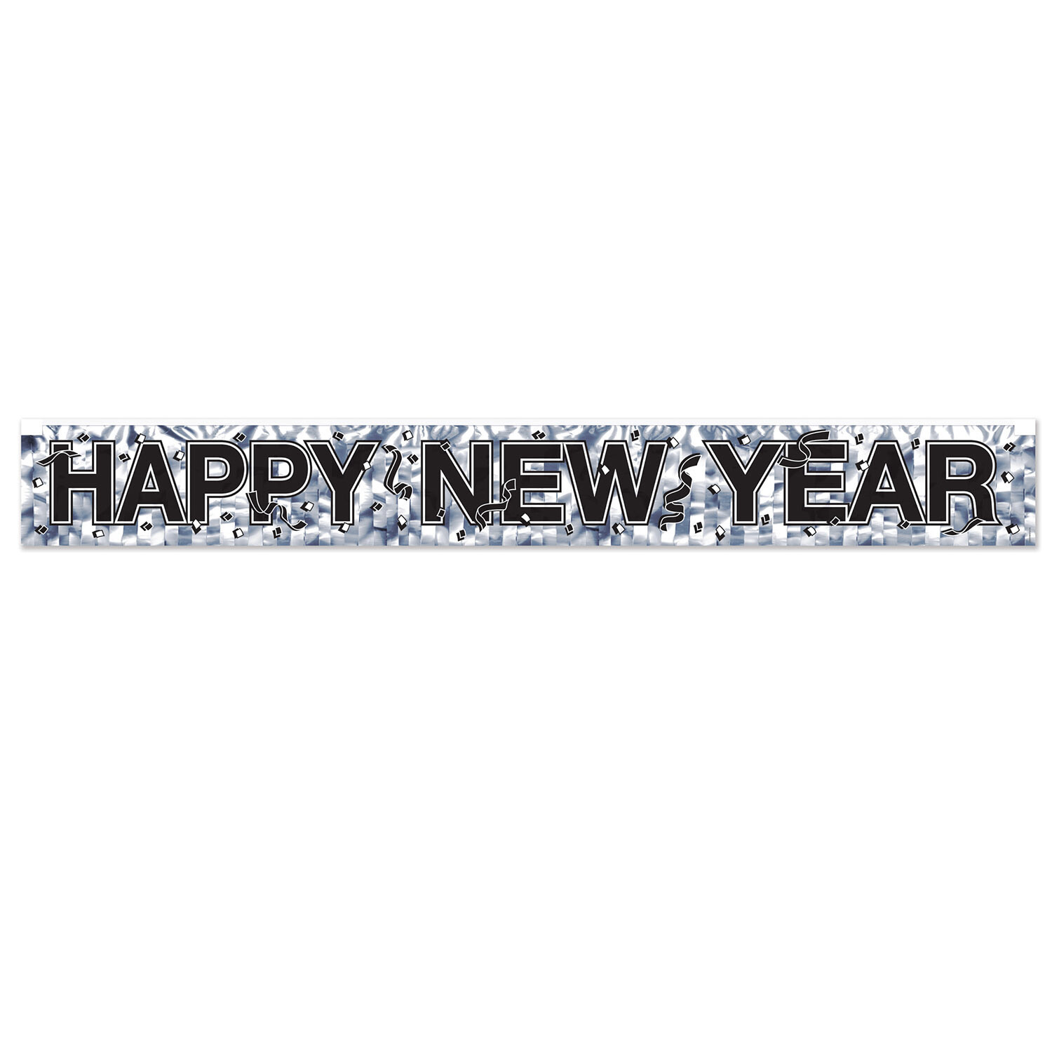 Banner - New Year - Metallic Silver - 5 FT